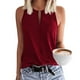 thumbnail image 1 of Camisa Sin Mangas para Mujer, Camiseta Sin Mangas Con Cuello Redondo en la parte Delantera, Informal, Holgada, De Color Sólido, Para Fiestas y Compras, 1 of 2