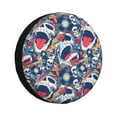 thumbnail image 1 of Fotbe cool rock Skull Funda de Llanta de Repuesto con Estampado, Engrosada, Ajuste Universal para Jeep, Remolque, RV, SUV, Camión-14 inch, 1 of 6