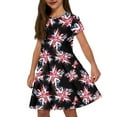 thumbnail image 4 of Uourmeti British Flag Patriot Short Sleeve Dresses for Little Girls Summer Soft Crewneck Midi Dress Casual Loose Swing Dresses with Pockets, 4 of 6