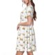 thumbnail image 2 of Disketp Dump Truck para Vestido de Manga Corta para Mujeres, Vestidos de Verano para Mujeres, Casual y Holgado para la Playa, 2 of 6