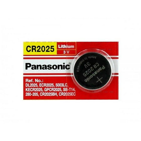 Panasonic CR2025 Lithium Coin Cell Battery - 165mAh - 1 Piece Tear