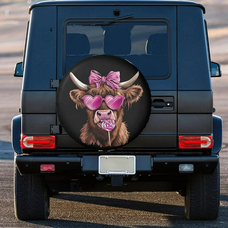 Fox Spare Tire Cover Dust-Proof Wheel Tire Cover Fit Trailer SUV
