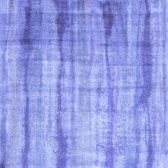 Ahgly Company Machine Washable Indoor Square Abstract Blue Contemporary Area Rugs, 8' Square