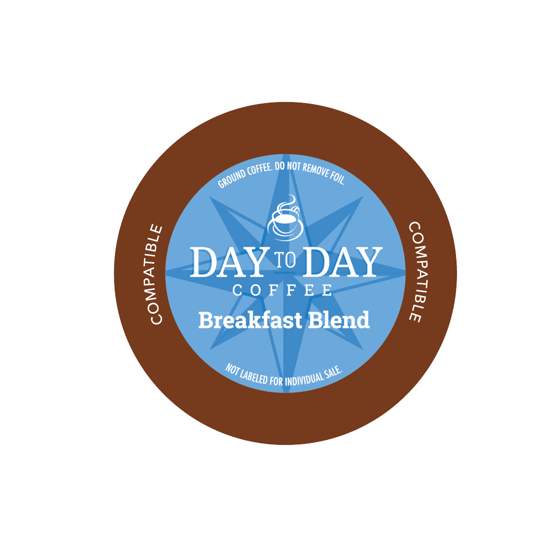 Day To Day Breakfast Blend Single Serve Coffee Cups, Fits Keurig K Cup Brewers, 60 Coffee Pods