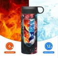 thumbnail image 6 of Sikiie Red Flame Wolf Head Print 18OZ Insulated Straw Cup, Portable Leak-proof Sports Water Bottle, Stainless Steel Water Cup Suitable for Home and Outdoor, 6 of 8