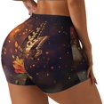 thumbnail image 2 of Fotbe Butterfly Sitting on a Flower Seamless Shorts, Womens Workout Shorts High Waist Stretch Booty Short for Gym/Yoga/Running/Biking-, 2 of 9