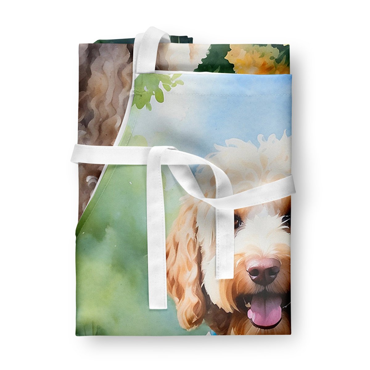 Labradoodle Spring Path Apron 27 in x 30 in