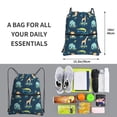 thumbnail image 2 of Naloa Tropical Animals Drawstring Backpack String Bag Cinch Water Resistant for Gym Shopping Sport Yoga, 2 of 6