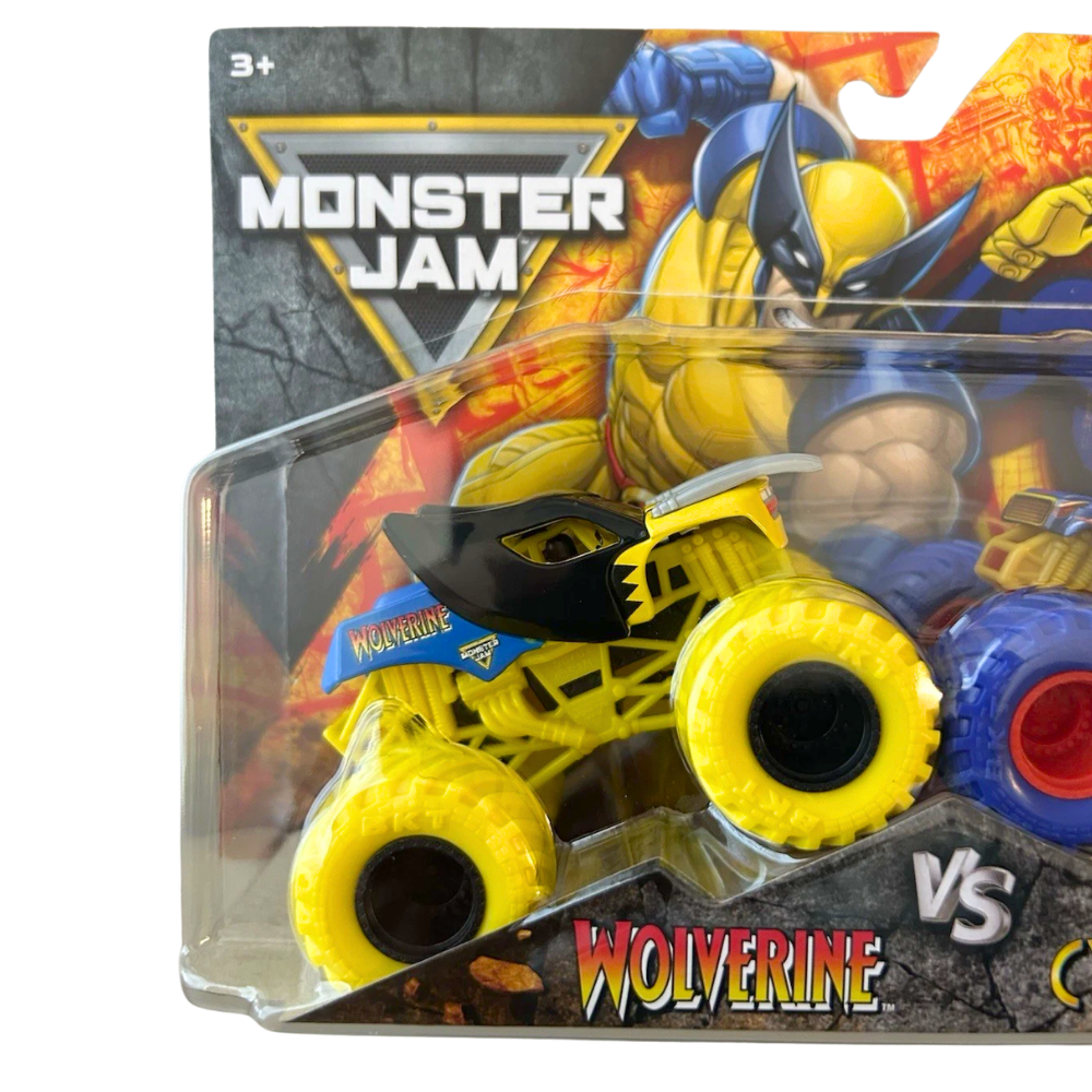 Monster Jam Marvel Wolverine vs Cyclops 1:64 Die-Cast Monster Truck 2 Pack, Series 6