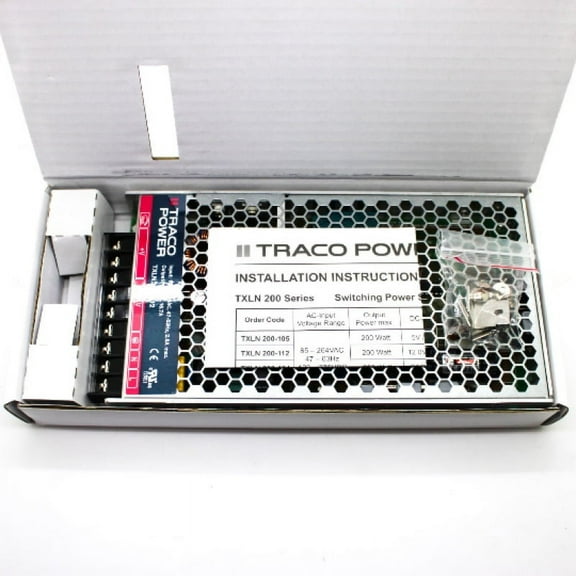 Traco Power 200W 12V 16.7A Enclosed AC-DC Switching Power Supply TXLN 200-112