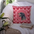 thumbnail image 3 of Carolines Treasures SS4506PW1414 Irish Wolfhound Hearts Love and Valentines Day Portrait Fabric Decorative Pillow, 3 of 4