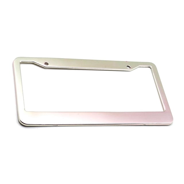 soporte para universal para licencia de matrícula de 12 "x 6", soporte de cubierta de matrícula de coche de metal de aluminio con rosca para Plata Yotijar Marco de matrícula de coche