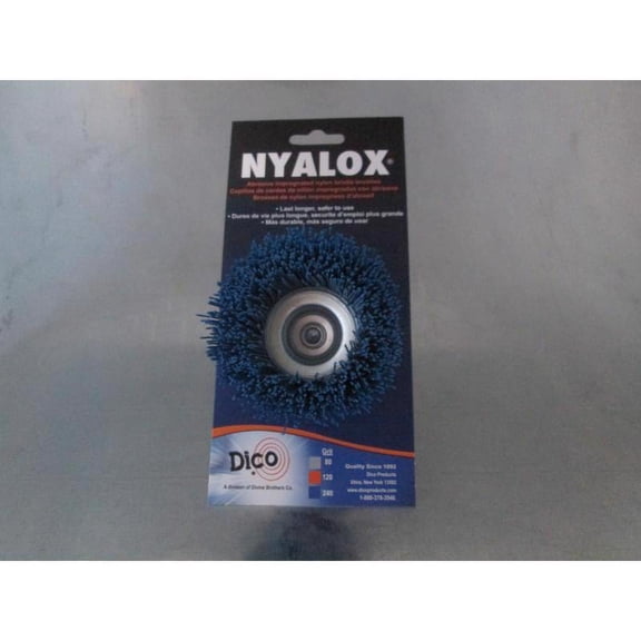 DICO NYALOX 2.5 in. Dia. x 1/4 in. Fine Nylon Cup Brush 1 pc.