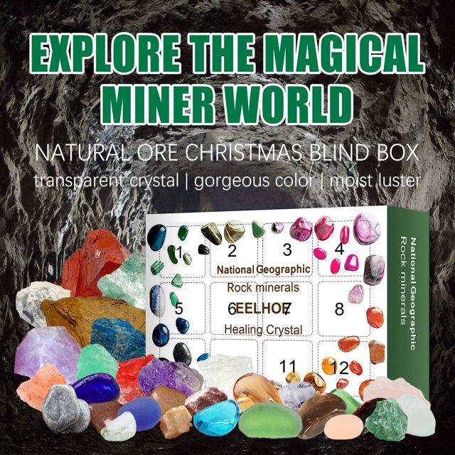 Tmvgtek Mineral Calendario De Adviento De Cuenta Regresiva De Navidad 12 Días 2021 Rocas Fósiles Cristal Tmvgtek Para estrenar