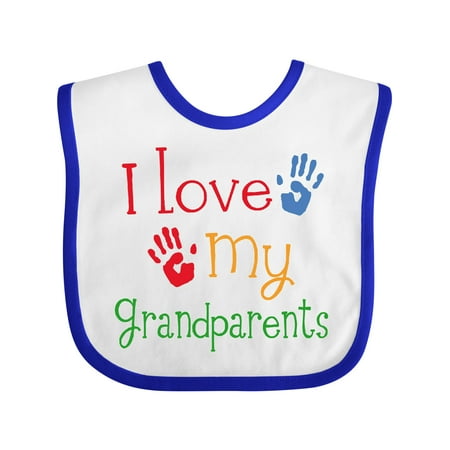 

Inktastic I Love My Grandparents Boys or Girls Baby Bib