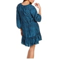 thumbnail image 5 of Rebecca Taylor Python 3/4 Sleeve Silk Shirt Dress Tunic, Jade (0, Jade), 5 of 6