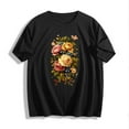 thumbnail image 3 of Summer Fashion Women 2025 Tops Short Sleeve Shirts Crew Neck Cute Trendy Tunic Blouses Daisy Dragonfly Graphic Tops Y2K Over 30 40 50 My Items Orders, 3 of 4