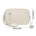 thumbnail image 3 of Small Wristlet Wallets for Women, Quilted Nylon Wallet Purse RFID Zipper Clutch for Travel Card Phone Organizer (Beige), 3 of 6