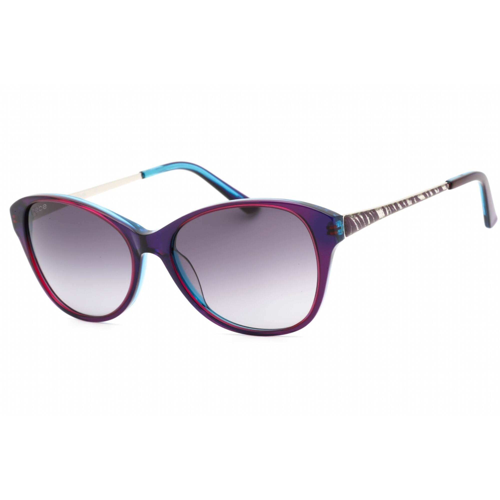 Bebe Women's Plum Metal Cat-Eye Sunglasses w/ Swarovski
