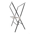 thumbnail image 1 of Benjara BM96035 Plastic & Metal Frame Folding Laundry Rack, Black & White, 1 of 5