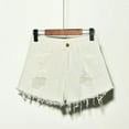 thumbnail image 3 of Summer high waist casual loose denim shorts for women, 3 of 4