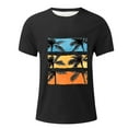 thumbnail image 4 of Generic Mens Hawaiian Printed T-Shirts Short Sleeve Summer Casual Shirt Palm Tree Graphic Loose Summer Beach Pullover Tees, 4 of 4