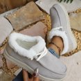 thumbnail image 2 of Mfakffe Womens Winter Ankle Boots Lace Up Round Toe Warm Flat Shoes Cozy Cold Weather Casual Non Slip Snow Booties, 2 of 5