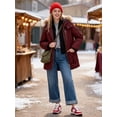 thumbnail image 5 of Wantdo Women's Plus Size Jacket Warm Winter Jacket Windproof Puffer Coat Wine Red XL, 5 of 11