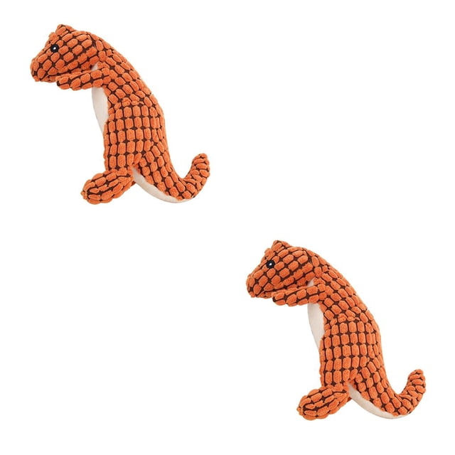 Juguete Molar Dinosaurio Artificial Reutilizable Methold Hueso Teddy Ejercicio Perro Naranja 2piezas