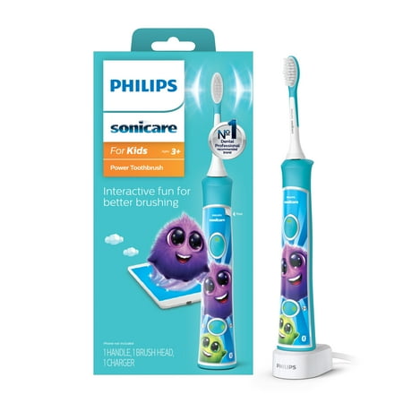 Philips Sonicare For Kids Bluetooth Connected Electric Rechargeable Toothbrush, HX6321/02