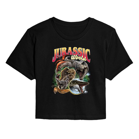 Jurassic World: Rebirth - Bootleg - Juniors Cropped Graphic T-Shirt