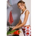 thumbnail image 3 of PiccoCasa Set of 6 Cotton Waffle Weave Kitchen Towels Set 12.6"x 12.6" Brick Red, 3 of 7
