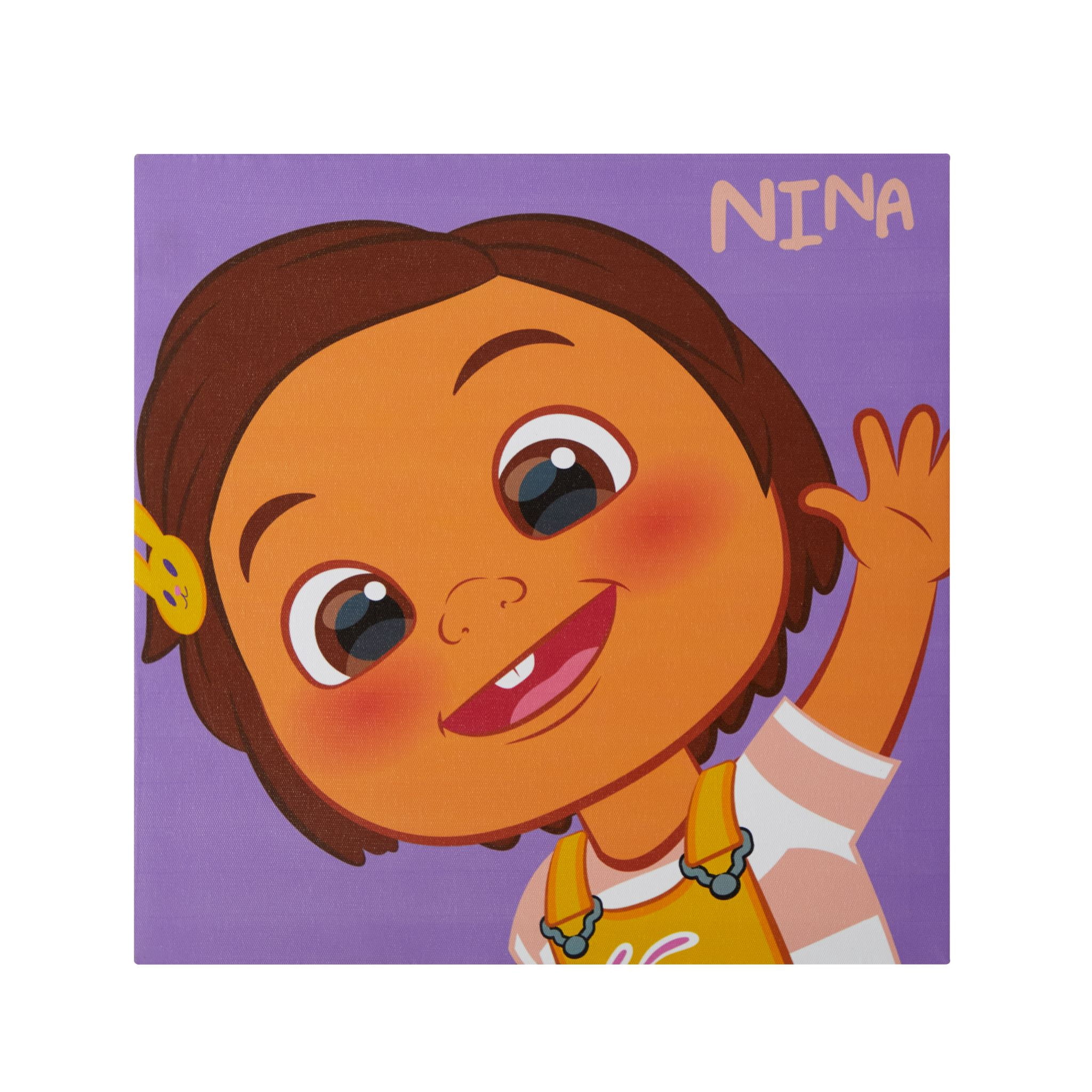 Colorful Characters of Cocomelon 4 Pack Canvas Wall Art for Children's Room Décor
