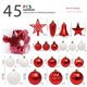 thumbnail image 2 of adornos de bola de Navidad, mini adornos inastillables para árbol de Navidad, esferas colgantes para día festivo, Navidad, bodas, fiestas(Rojo y blanco)(), 2 of 3