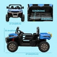 thumbnail image 3 of Aosom 2 Seater Ride on Car, 12V 7AH Ride on Dump Truck Kids UTV, Blue, 3 of 10