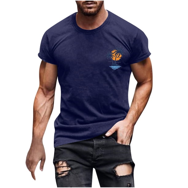 Camisas de Manga Larga para Hombres Casual Impreso Cuello Girado Abajo, Lado Dividido Botón Abajo Blusa para Al Aire Libre, Diario Y Primavera Verano