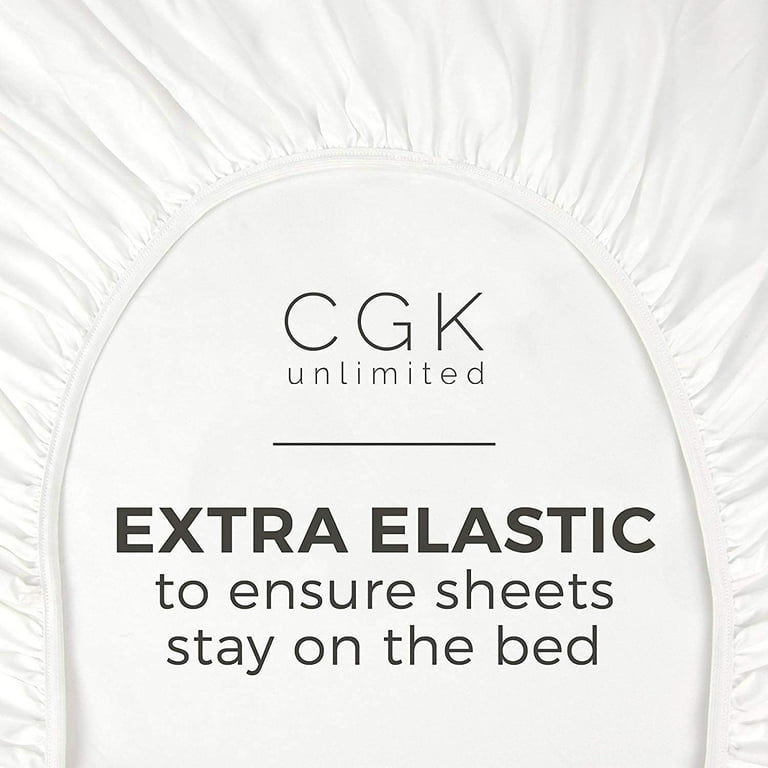 CGK Linens Extra Deep Pocket Microfiber Fitted Sheet - Twin