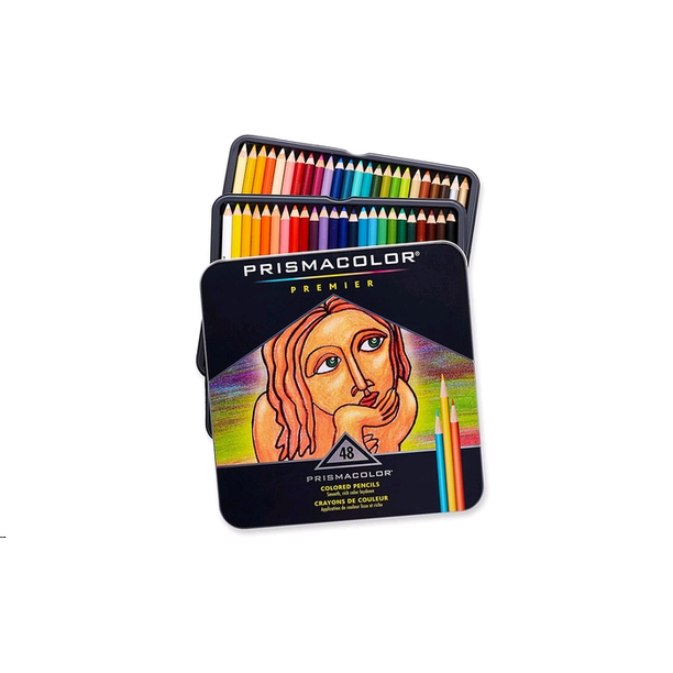 Prismacolor Premier Colored Pencils Soft Core 48-Count Tin Case Sealed ...