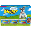 (12 Pack) Purina Mighty Dog Small Breed Gravy Wet Dog Food Variety Pack, Pulled-Style Chicken, Hearty Pulled-Style Beef and Porterhouse Steak Flavor, 5.5 oz. Cans