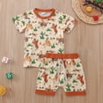 thumbnail image 2 of Boy Baby Clothes Toddler Little Outfit Kids Unisex Summer Cotton Cow Printed Sleeveless Casual 6M 12M 18M 24M 3T 4T T-Shirt + Shorts Shirt Tops and Set 2-Piece, 2 of 8