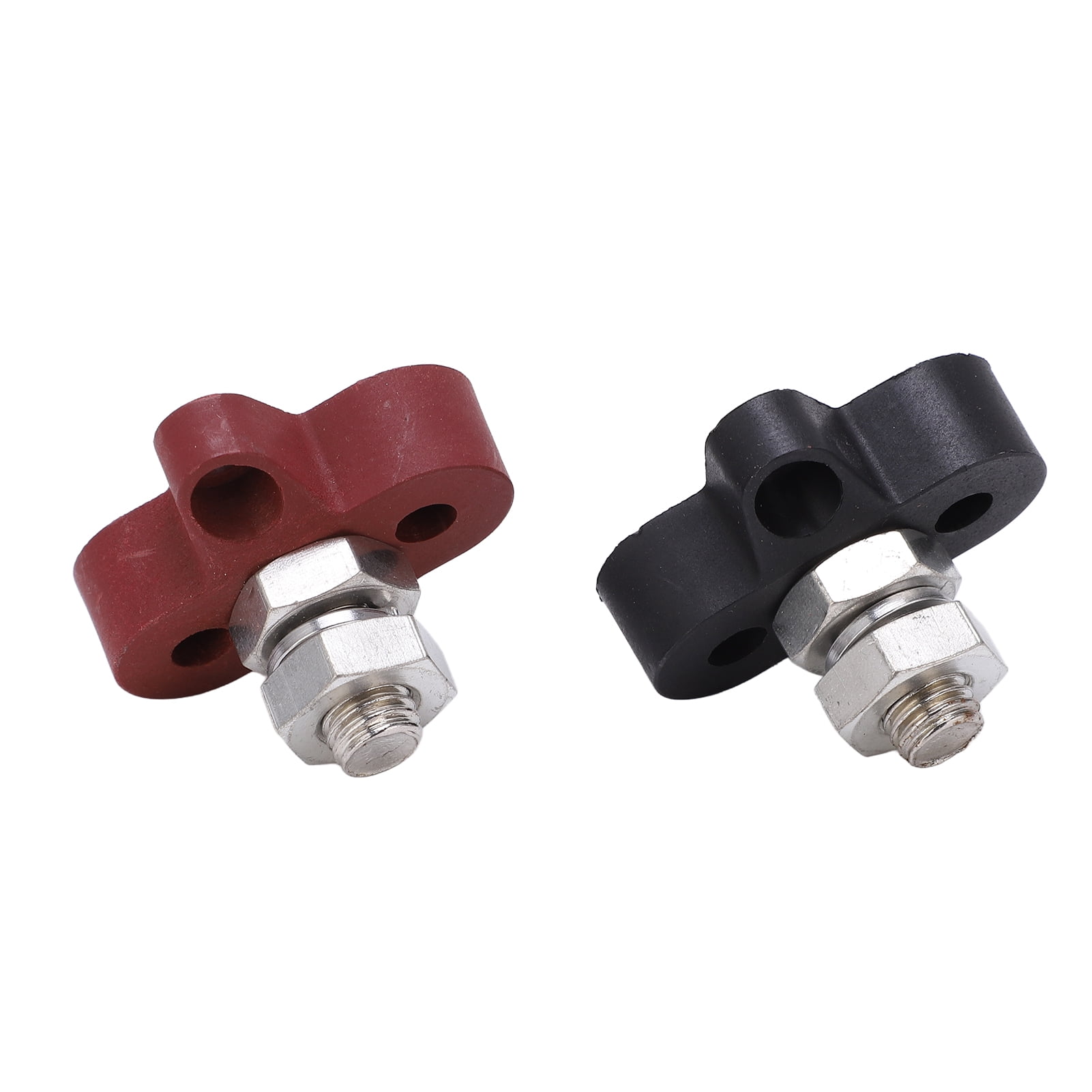 Octpeak 2pcs M10 Battery Power Junction Post Block Insulated Metal Terminal Stud DC48V Maximum For Cars RVs ATVs,Battery Terminals Blocks,Power Distribution Junction Block