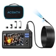 thumbnail image 1 of Acoath Borescope Endoscope Camera with Light, Dual-Lens 1080P HD Industrial Inspection Camera with 8 LED Lights, 16.5Ft Semi-Rigid Snake Cable, 5" IPS Screen, 32GB C, 1 of 9