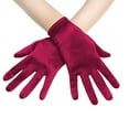 thumbnail image 2 of Ugoldhm Women's Satin Opera Gloves, Short Wrist Length for Wedding & Formal Events, 2 of 2
