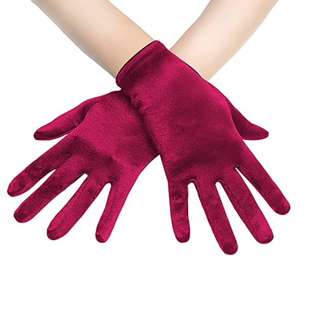 Guantes largos de satén para mujer, para ópera, boda, novia, fiesta de noche, graduación, mitones para mujer