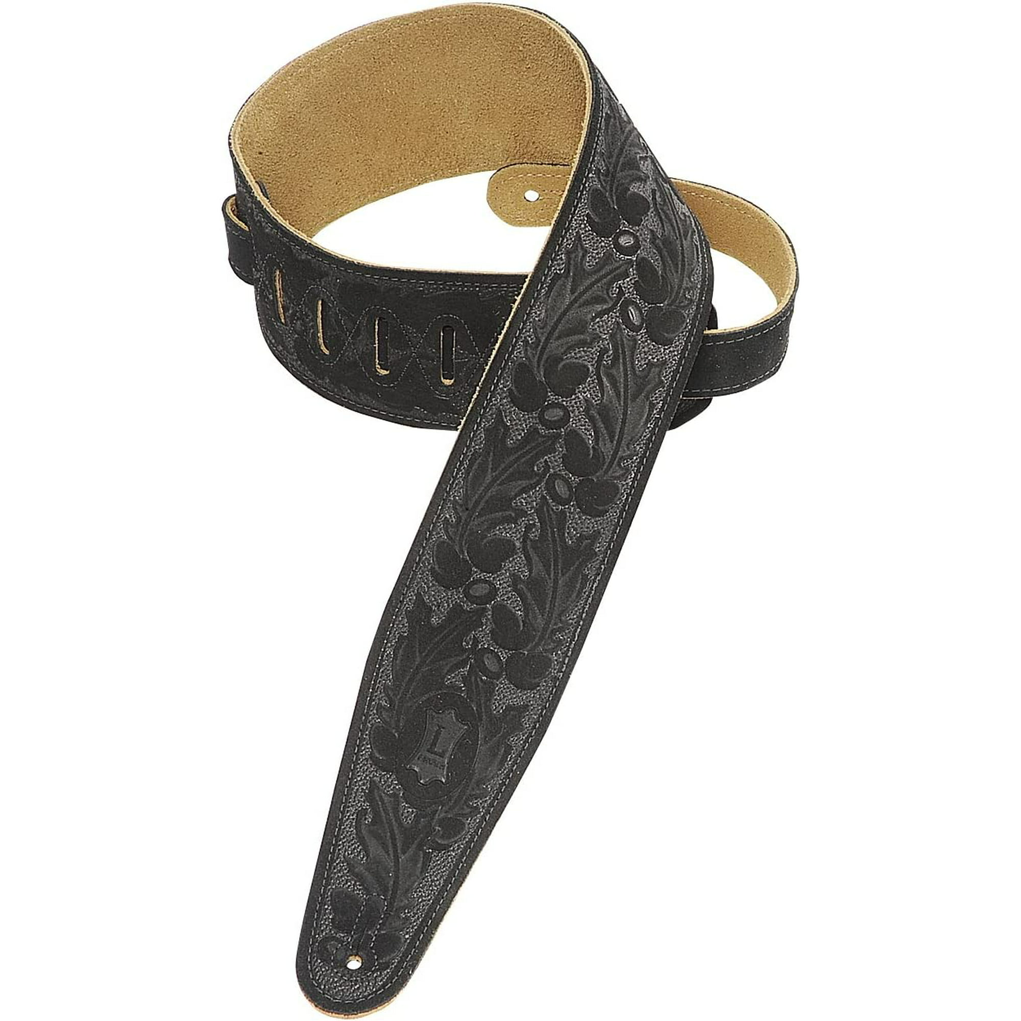Levy's Leathers PMS44T01-BLK 3-inch Suede-Leather Guitar Strap Too with an  Acorn and Oak-leaves Pattern,Black | Walmart Canada