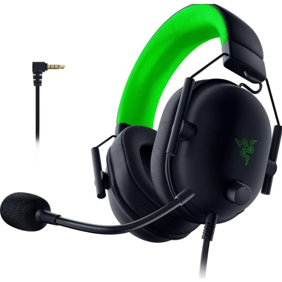 Restored Razer BlackShark V2 X Gaming Headset: Special Edition - Cardioid Mic - Comfortable Noise Isolating Earcups - for PC, Mac, PS5, Xbox One, Nintendo Switch via 3.5mm Audio Jack - Black