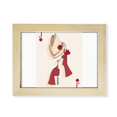 thumbnail image 1 of Cartas Corazon J patron Escritorio de madera Arte Pintura 6x8 pulgadas marco de foto foto, 1 of 4
