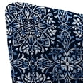 thumbnail image 6 of Jordan Manufacturing 23.5" x 24" Dresden Midnight Navy Damask Square Tufted Outdoor Deep Seat Chair Back Cushion with Fabric Button, 6 of 10