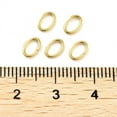 thumbnail image 3 of 10 g 304 Stainless Steel Jump Rings Closed Jump Rings Oval Real 18K golden Plated 4x6x0.8mm Inner Diameter: 2.5x4.5mm 200pcs/10g, 3 of 3