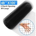 thumbnail image 2 of 48'' x 100' 1/2inch Hardware Cloth 19 Gauge Black Vinyl Coated Welded Fence Mesh for Home and Garden Fence and Home Improvement Project (48'' x 100'), 2 of 9